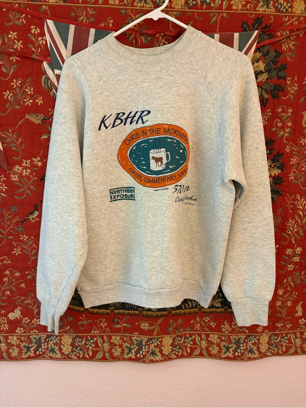 'Chris in the Morning' Light Gray Crewneck Sweatshirt 90s TV Northern Exposure